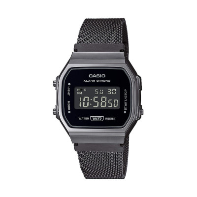 Casio Vintage Unisex Watch Black Mesh Bracelet A168WEMB-1BEF